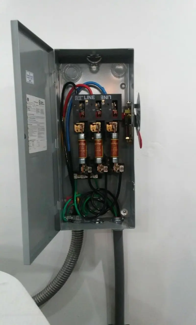 Three-phase disconnect switch installed for Electrical Wiring & Rewiring in New Hempstead